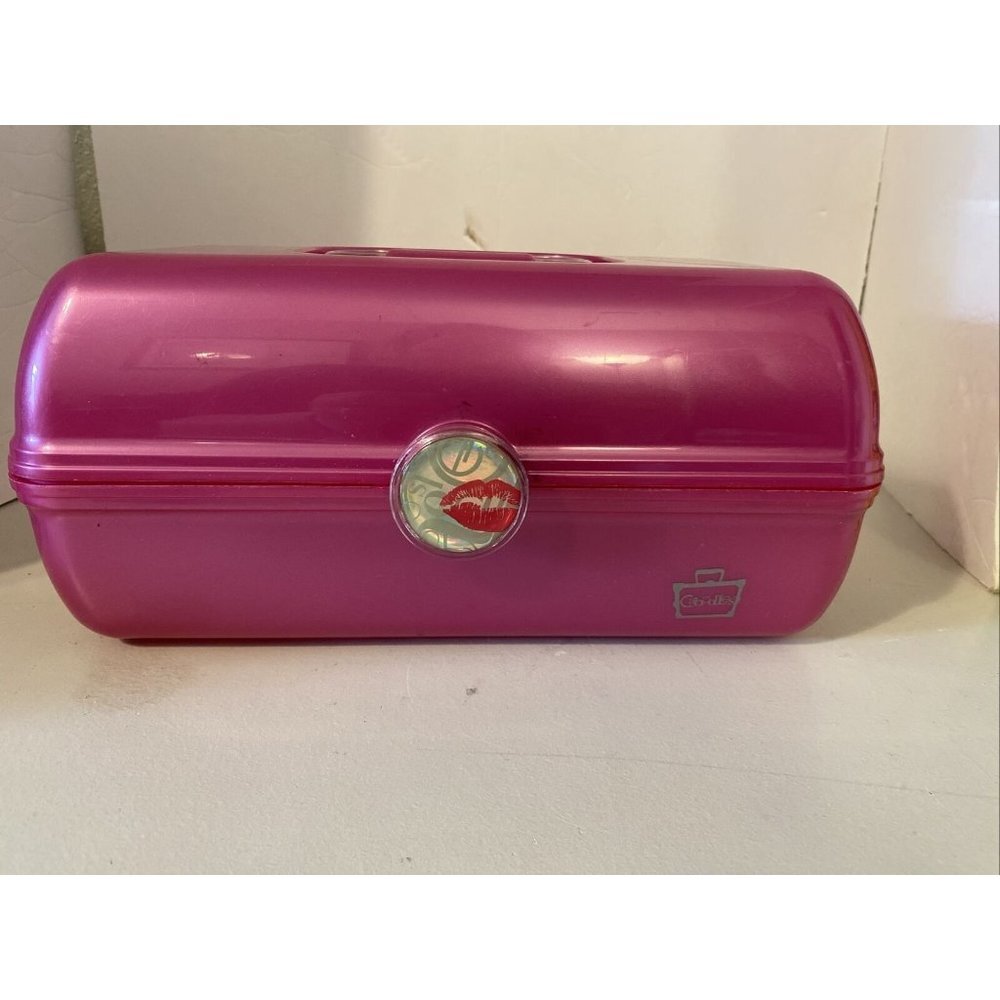 Caboodles On-the-Go Girl Classic Makeup Case Pink Metallic Cosmetic Box 7x12"